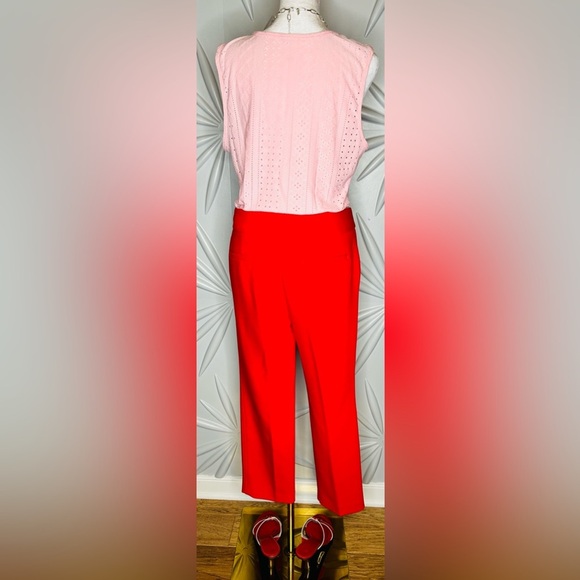 Loft SZ 10P Marissa red cropped trouser w/2 front & 2 rear pockets, waist 35” - Picture 4 of 7